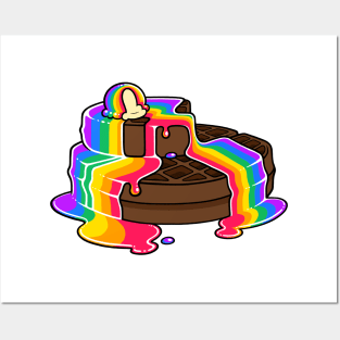 Philadelphia Philly Pride LGBT Chocolate Pancakes - Gay Rainbow Posters and Art